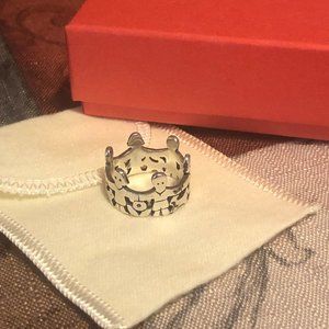 RETIRED!!! HFT!! RARE! JAMES AVERY PAPERDOLL RING, SZ. 7, EUC! 925